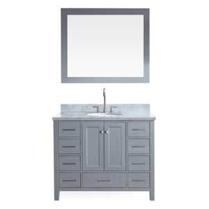 Ariel Cambridge 43" Single Sink Vanity Set in Grey A043S-GRY