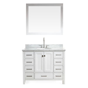 Ariel Cambridge 43" Single Sink Vanity Set in White A043S-WHT