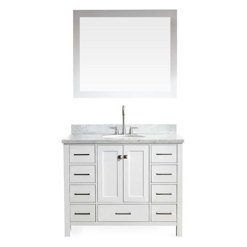 Image of Ariel Cambridge 43" Single Sink Vanity Set in White A043S-WHT