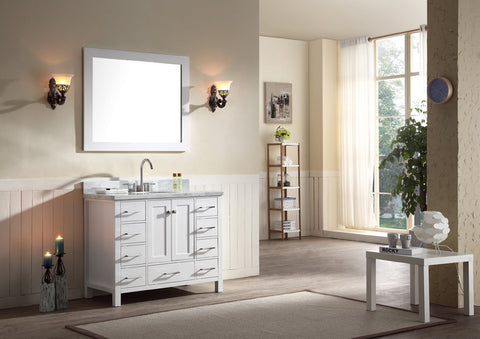 Image of Ariel Cambridge 43" Single Sink Vanity Set in White A043S-WHT