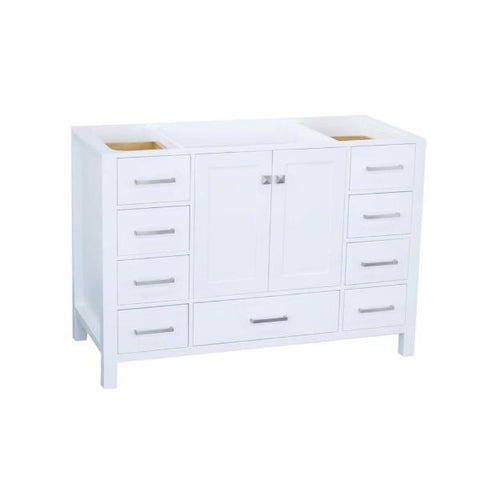 Image of Ariel Cambridge 48" White Transitional Vanity Base Cabinet A049S-BC-WHT A049S-BC-GRY