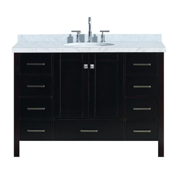 Ariel Cambridge 49" Espresso Modern Oval Sink Bathroom Vanity A049S-ESP