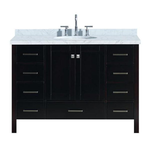 Image of Ariel Cambridge 49" Espresso Modern Oval Sink Bathroom Vanity A049S-ESP