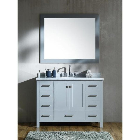 Image of Ariel Cambridge 49" Grey Modern Oval Sink Bathroom Vanity A049S-GRY