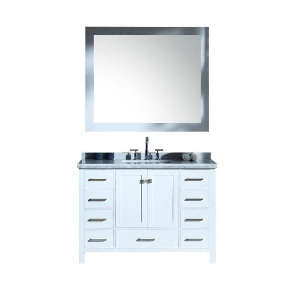 Ariel Cambridge 49" Grey Modern Rectangle Sink Bathroom Vanity A049S-CWR-GRY