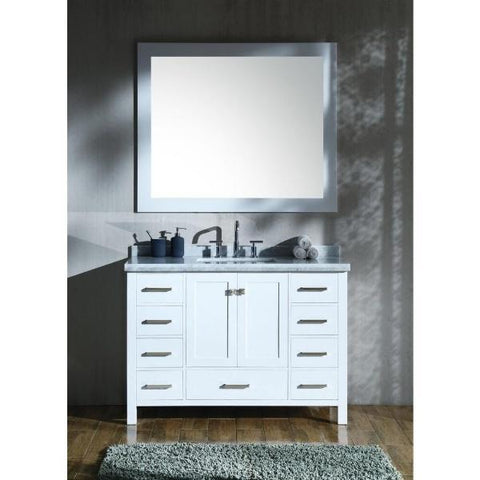 Image of Ariel Cambridge 49" Grey Modern Rectangle Sink Bathroom Vanity A049S-CWR-GRY