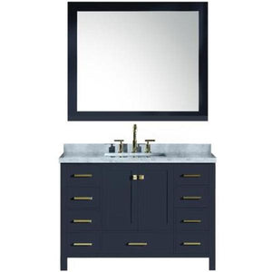 Ariel Cambridge 49" Midnight Blue Modern Rectangle Sink Bathroom Vanity A049S-CWR-MNB A049S-CWR-MNB