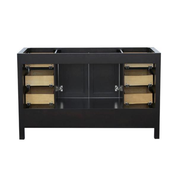 Ariel Cambridge 54" Espresso Transitional Vanity Base Cabinet A049S-BC-ESP A049S-BC-ESP