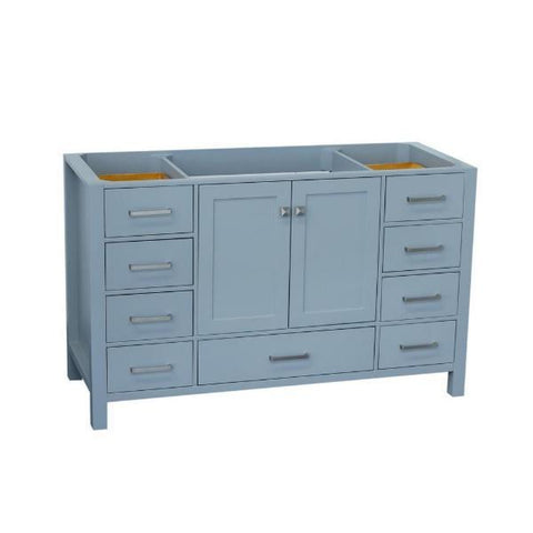 Image of Ariel Cambridge 54" Grey Transitional Vanity Base Cabinet A055S-BC-GRY A055S-BC-ESP