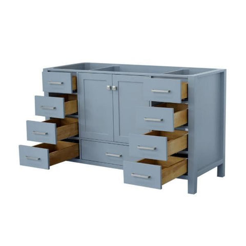 Image of Ariel Cambridge 54" Grey Transitional Vanity Base Cabinet A055S-BC-GRY A055S-BC-ESP