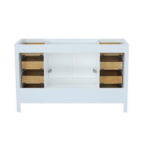 Image of Ariel Cambridge 54" White Transitional Vanity Base Cabinet A055S-BC-WHT A055S-BC-GRY