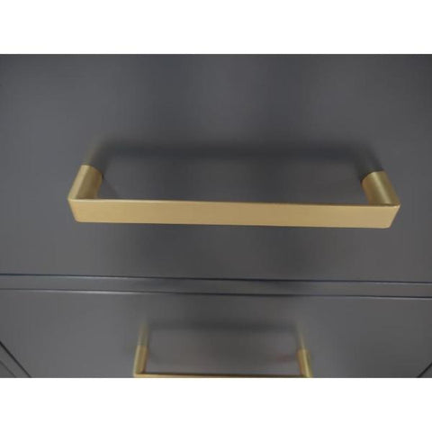 Image of Ariel Cambridge 60" Midnight Blue Transitional Vanity Base Cabinet A061S-BC-MNB A055S-BC-MNB