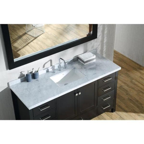 Image of Ariel Cambridge 61" Espresso Modern Rectangle Sink Bathroom Vanity A061S-CWR-ESP