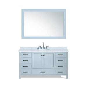 Ariel Cambridge 61" Grey Modern Oval Sink Bathroom Vanity A061S-GRY