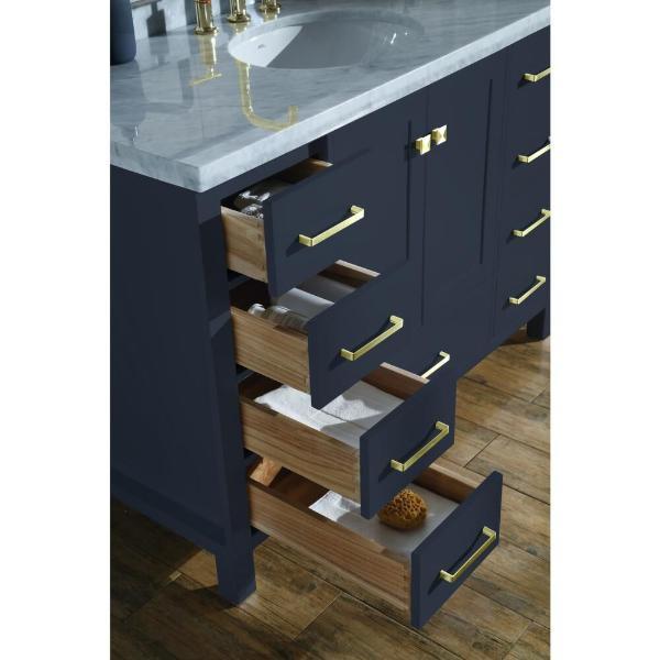 Ariel Cambridge 61" Midnight Blue Modern Oval Sink Bathroom Vanity A061S-MNB