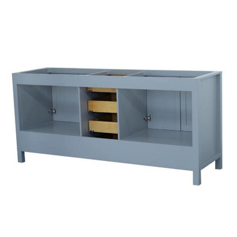 Image of Ariel Cambridge 72" Grey Transitional Vanity Base Cabinet A073D-BC-GRY A073D-BC-ESP