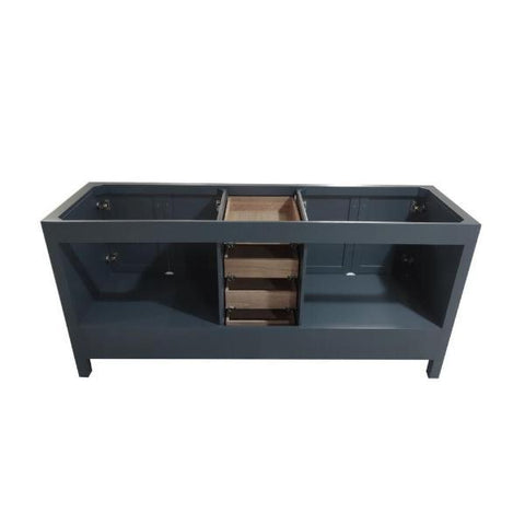 Image of Ariel Cambridge 72" Midnight Blue Transitional Double Sink Base Cabinet A073D-BC-MNB A073D-BC-MNB
