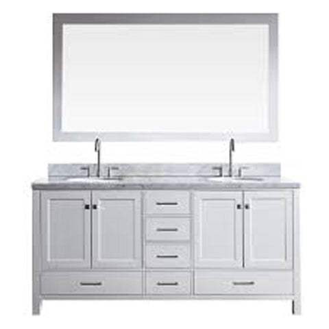 Image of Ariel Cambridge 73" Double Sink Vanity Set in White A073D-WHT