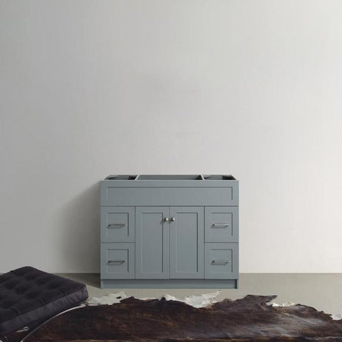 Image of Ariel Hamlet 42" Grey Modern Single Sink Bathroom Vanity Base Cabinet F043S-BC-GRY F043S-BC-GRY