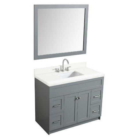 Image of Ariel Hamlet 43" Grey Modern Single Sink Vanity Set F043S-WQ-GRY