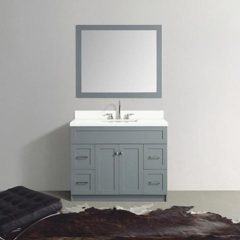 Image of Ariel Hamlet 43" Grey Modern Single Sink Vanity Set F043S-WQ-GRY