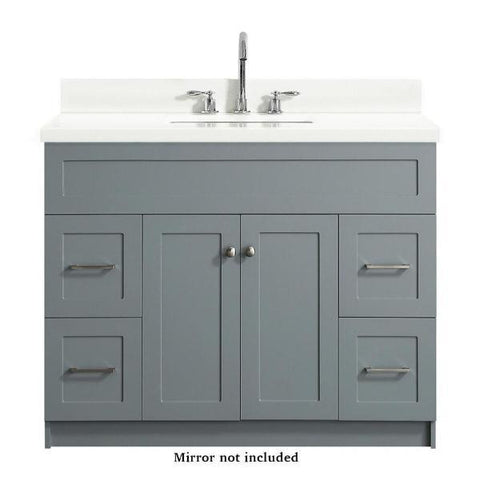 Image of Ariel Hamlet 43" Grey Modern Single Sink Vanity Set F043S-WQ-GRY F043S-WQ-VO-GRY