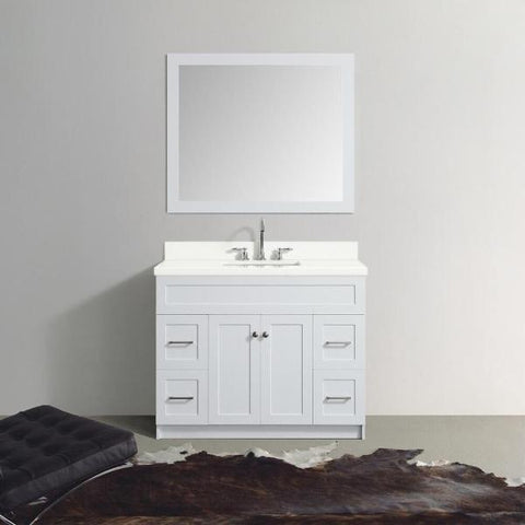 Image of Ariel Hamlet 43" White Modern Single Sink Vanity Set F043S-WQ-WHT