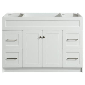 Ariel Hamlet 48" White Modern Single Sink Bathroom Vanity Base Cabinet F049S-BC-WHT F049S-BC-GRY