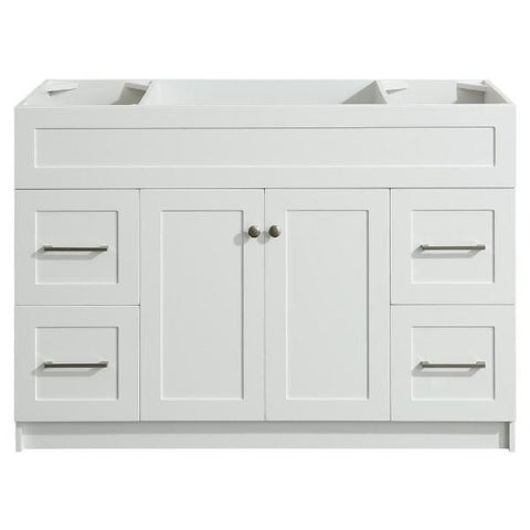 Image of Ariel Hamlet 48" White Modern Single Sink Bathroom Vanity Base Cabinet F049S-BC-WHT F049S-BC-GRY