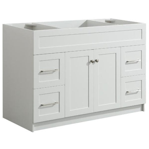 Image of Ariel Hamlet 48" White Modern Single Sink Bathroom Vanity Base Cabinet F049S-BC-WHT F049S-BC-WHT