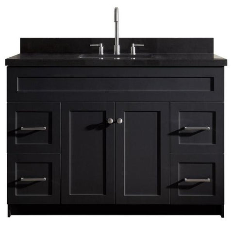 Image of Ariel Hamlet 49" Black Modern Single Sink Vanity Set F049S-AB-BLK