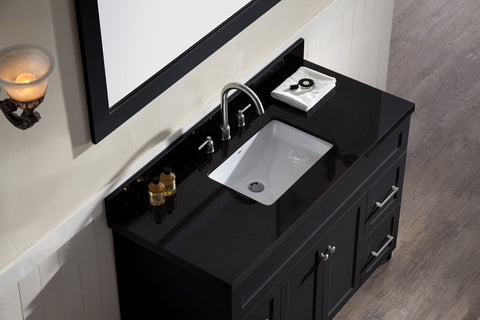 Image of Ariel Hamlet 49" Single Sink Vanity Set with Absolute Black Granite Countertop in Black F049S-AB-BLK