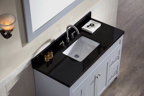 Image of Ariel Hamlet 49" Single Sink Vanity Set with Absolute Black Granite Countertop in Grey F049S-AB-GRY
