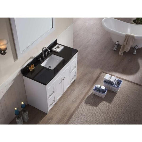 Image of Ariel Hamlet 49" White Modern Single Sink Vanity Set F049S-AB-WHT