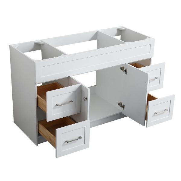 Ariel Hamlet 54" White Modern Single Sink Bathroom Vanity Base Cabinet F055S-BC-WHT F055S-BC-GRY