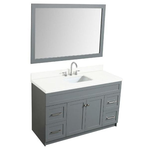 Image of Ariel Hamlet 55" Grey Modern Single Sink Vanity Set F055S-WQ-GRY