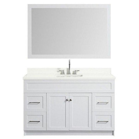 Image of Ariel Hamlet 55" White Modern Single Sink Vanity Set F055S-WQ-WHT F055S-WQ-WHT