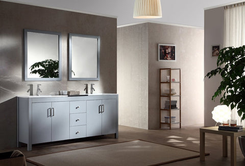 Image of Ariel Hanson 72" Double Sink Vanity Set in Grey K072D-GRY