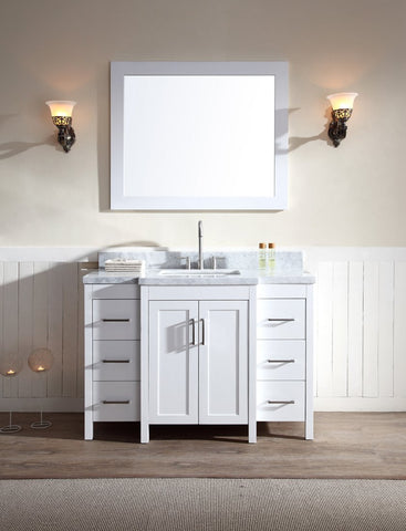 Image of Ariel Hollandale 49" Single Sink Vanity Set in White E049S-WHT