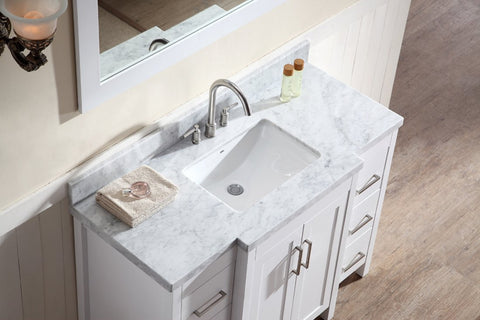 Image of Ariel Hollandale 49" Single Sink Vanity Set in White E049S-WHT