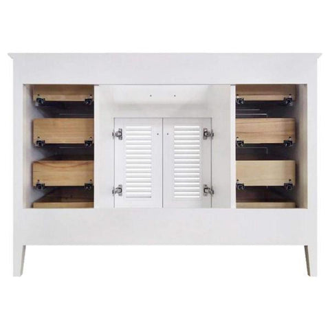Image of Ariel Kensington 48" White Transitional Single Sink Base Cabinet D049S-BC-WHT D049S-BC-WHT