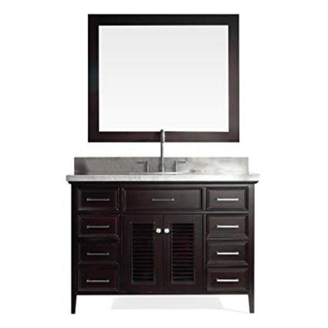 Image of Ariel Kensington 49" Espresso Traditional Single Sink Bathroom Vanity D049S-ESP