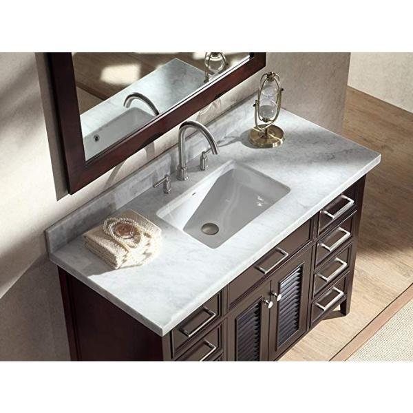 Ariel Kensington 49" Espresso Traditional Single Sink Bathroom Vanity D049S-ESP