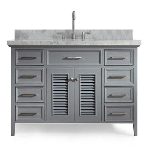 Image of Ariel Kensington 49" Grey Traditional Single Sink Bathroom Vanity D049S-GRY