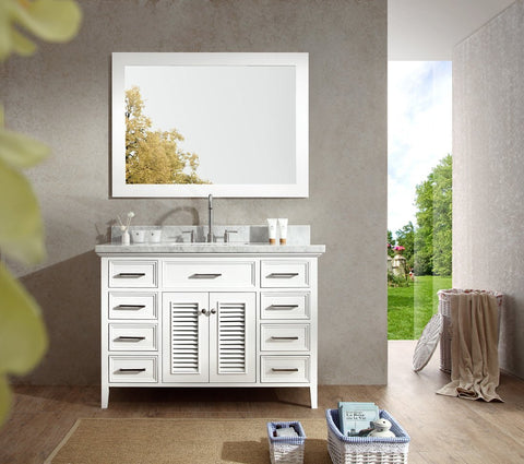 Image of Ariel Kensington 49" Single Sink Vanity Set in White D049S-WHT