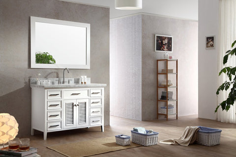 Ariel Kensington 49" Single Sink Vanity Set in White D049S-WHT