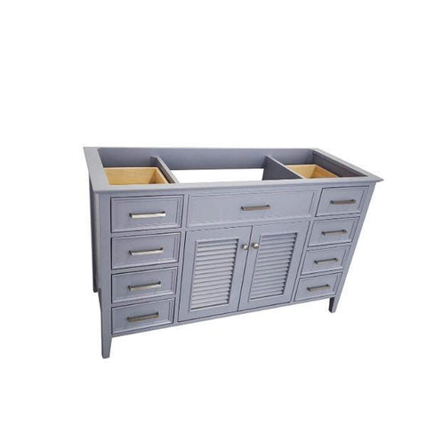 Ariel Kensington 54" Grey Transitional Single Sink Base Cabinet D055S-BC-GRY D049S-BC-GRY
