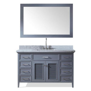 Ariel Kensington 55" Grey Traditional Single Sink Bathroom Vanity D055S-GRY