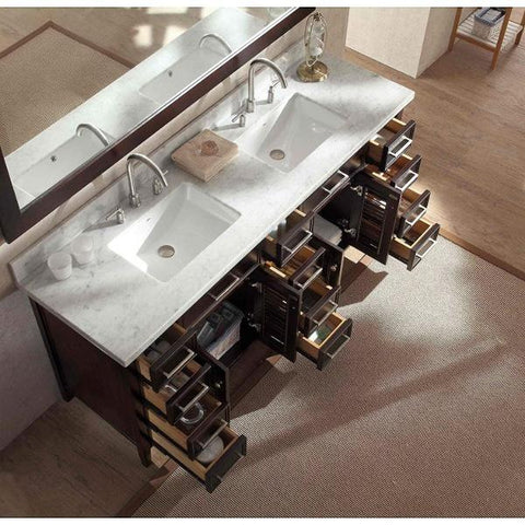 Image of Ariel Kensington 73" Espresso Traditional Double Sink Bathroom Vanity D073D-ESP D073D-ESP