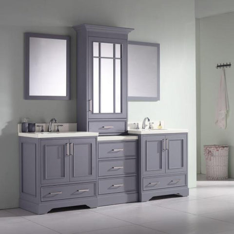 Image of Ariel Stafford 85" Grey Contemporary Double Sink Bathroom Vanity M085D-GRY M085D-GRY